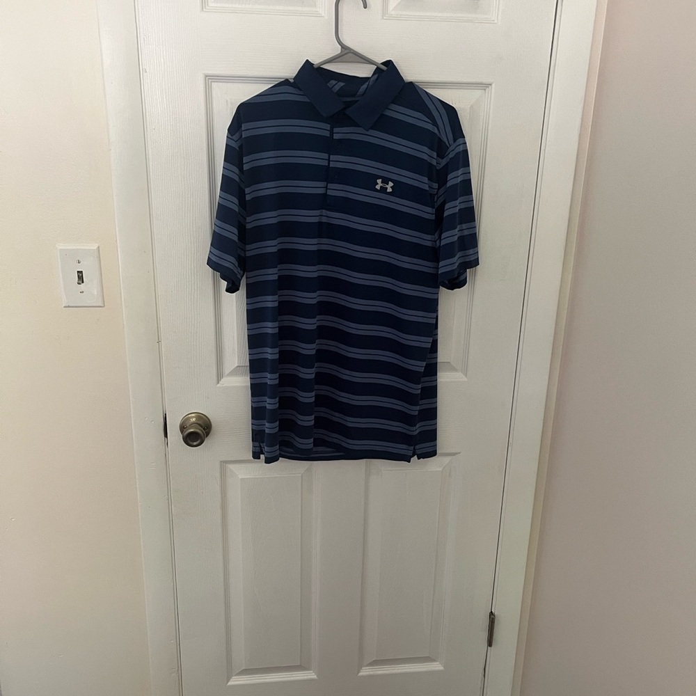 Under Armour Men's Navy Striped Polo